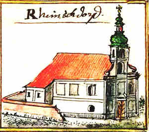 Rheinschdorf - Koci, widok oglny